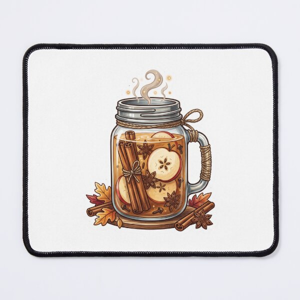 Item preview, Cozy Mulled Apple Cider Mason Jar with Cinnamon designed and sold by Mellow Doodle Co..