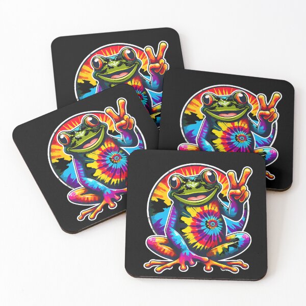 Item preview, Ties Dye Frog Peaces Sign designed and sold by REETALOX.