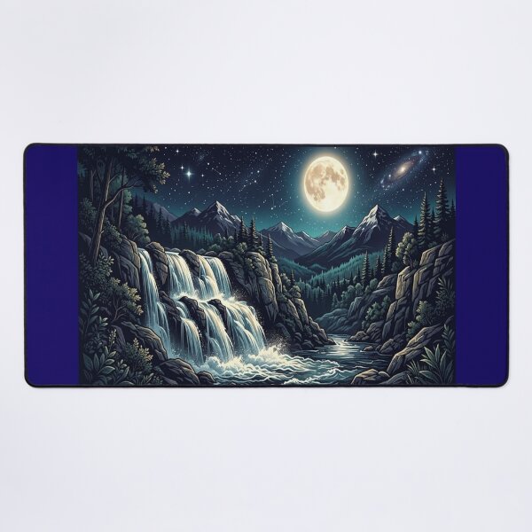 Item preview, moon and waterfall designed and sold by GAWPAWshop.