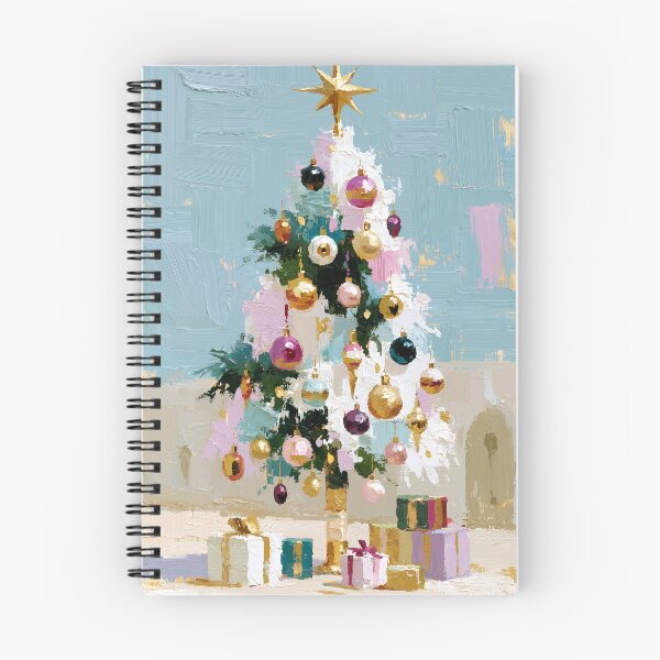 Item preview, Textured Pastel Winter Christmas Tree Art designed and sold by colorful-white.
