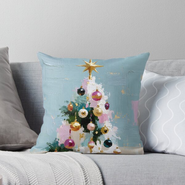 Item preview, Textured Pastel Winter Christmas Tree Art designed and sold by colorful-white.