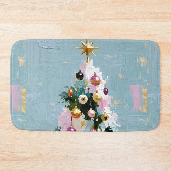 Item preview, Textured Pastel Winter Christmas Tree Art designed and sold by colorful-white.
