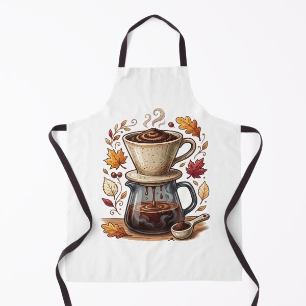 Item preview, Vintage Pour Over Coffee Dripper & Autumn Leaves designed and sold by Mellow Doodle Co..