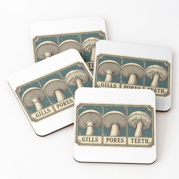 Item preview, Gills Pores Teeth Mushroom Identification Chart designed and sold by BoosterShop.