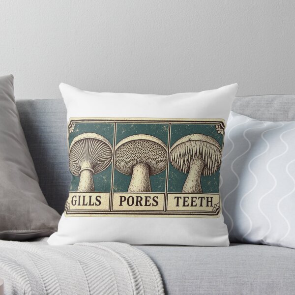 Item preview, Gills Pores Teeth Mushroom Identification Chart designed and sold by BoosterShop.