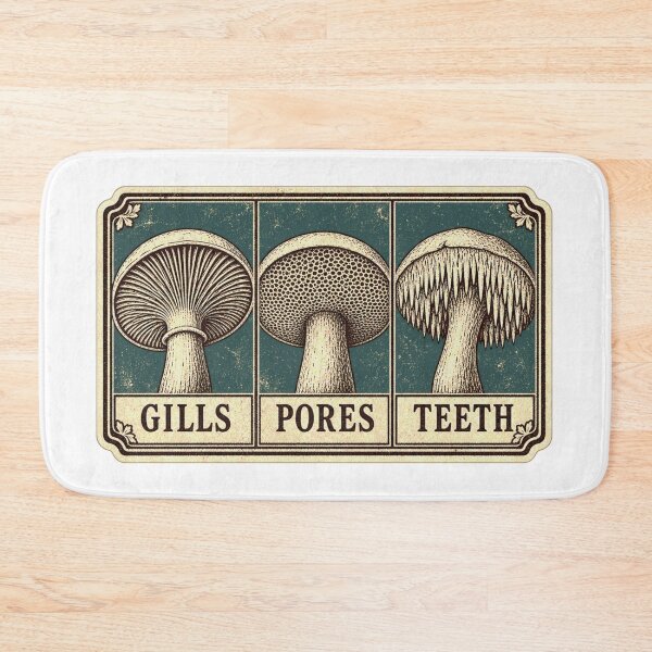 Item preview, Gills Pores Teeth Mushroom Identification Chart designed and sold by BoosterShop.