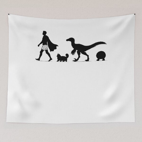 Item preview, Funny Animal Evolution Silhouette Dinosaur Cat Surreal Graphic designed and sold by AnanamorphArter.