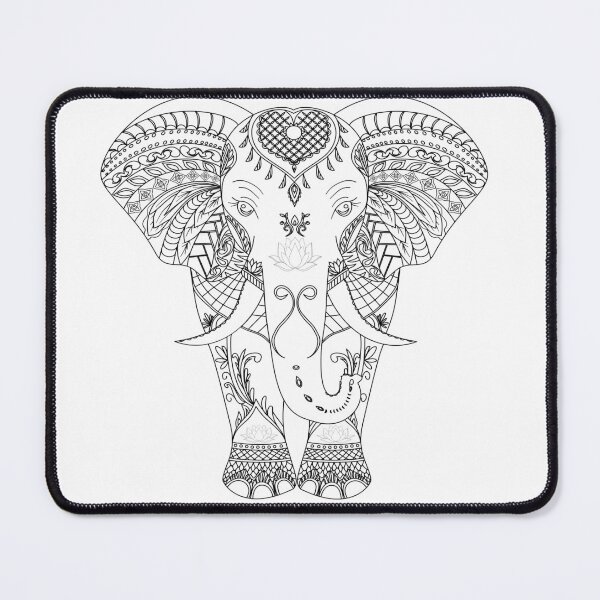 Item preview, Sacred Elephant Lotus Mandala Fine Lune Art designed and sold by ArtBySaMandala.