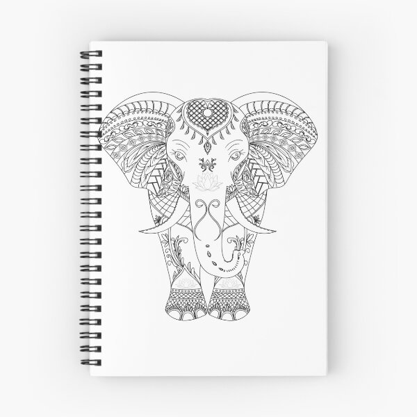 Item preview, Sacred Elephant Lotus Mandala Fine Lune Art designed and sold by ArtBySaMandala.