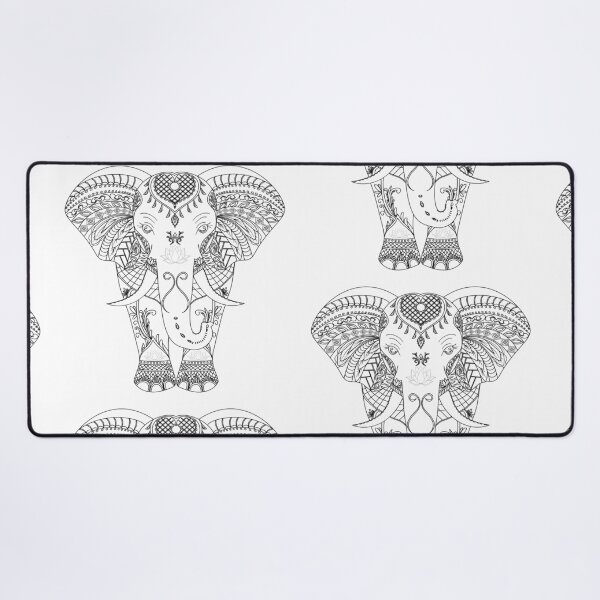 Item preview, Sacred Elephant Lotus Mandala Fine Lune Art designed and sold by ArtBySaMandala.