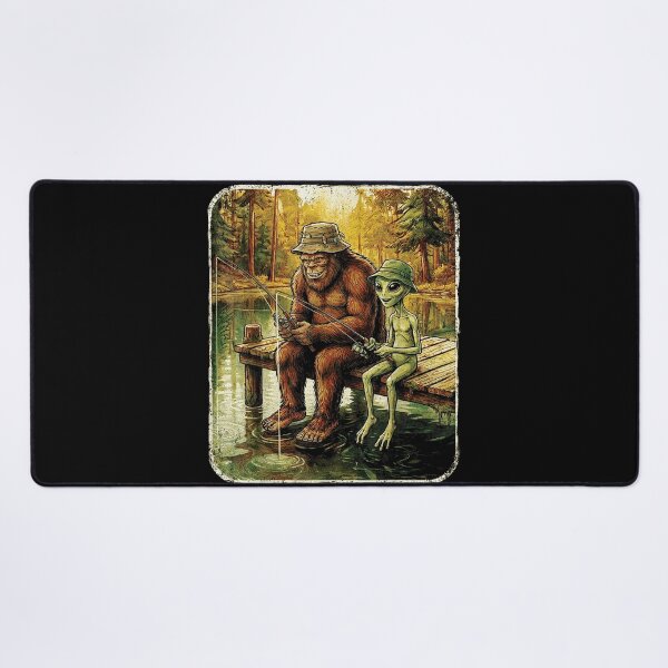 Item preview, Bigfoot Alien Fishing Funny Men UFO Sasquatch Lovers Camping designed and sold by ALICIAxGONZALEZ.