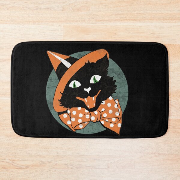Item preview, Vintage Halloween Black Cat Witch Hat – Mid Century Retro Spooky Cat designed and sold by ValentinaHramov.