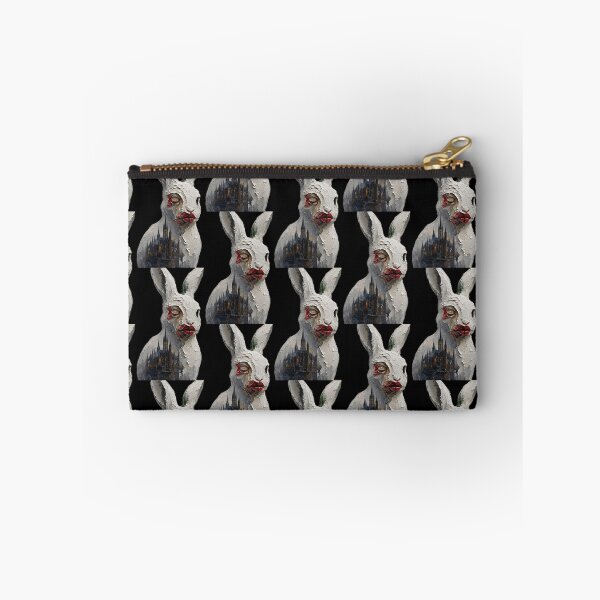 Item preview, The Gothic Cathedral Bunny – Dark Surrealist Impasto Art designed and sold by LujziWorld.