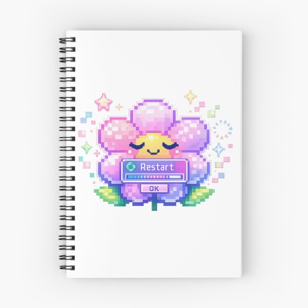 Item preview, Restart – Pastel Pixel Flower Kawaii Digital Art designed and sold by Sommium .