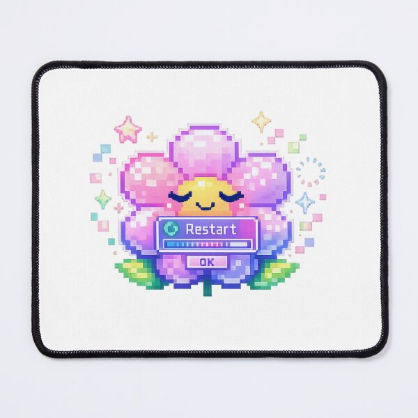Item preview, Restart – Pastel Pixel Flower Kawaii Digital Art designed and sold by Sommium .