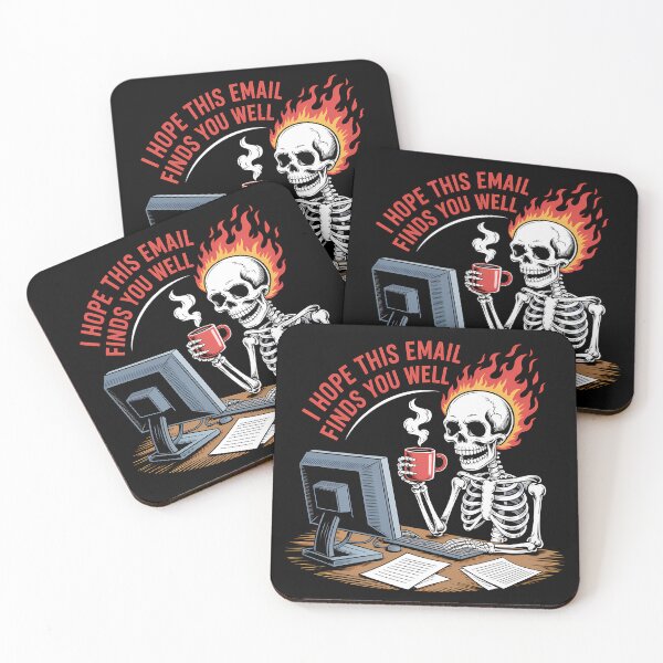 Item preview, I Hope This Email Finds You Well – Funny Office Skeleton Design designed and sold by LoFizzy.