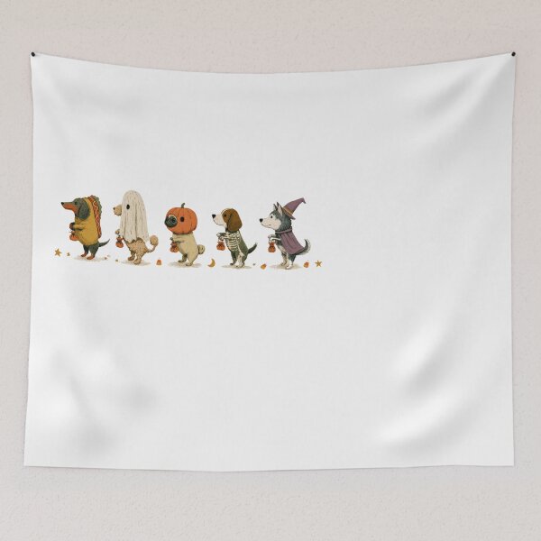 Item preview, Cute Halloween Dogs Trick or Treat Costumes designed and sold by NicolasGlowArt.