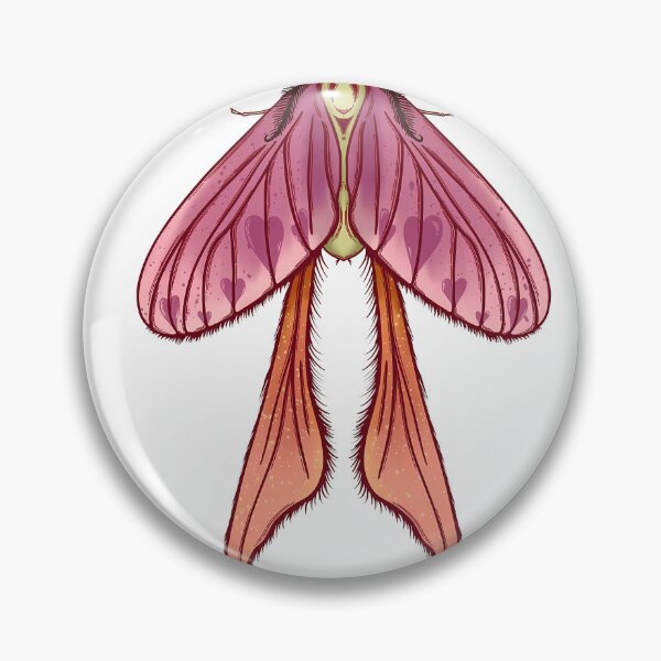 Item preview, Mystic Pink Luna Moth – Elegant Gothic Insect designed and sold by StickLabmoster.