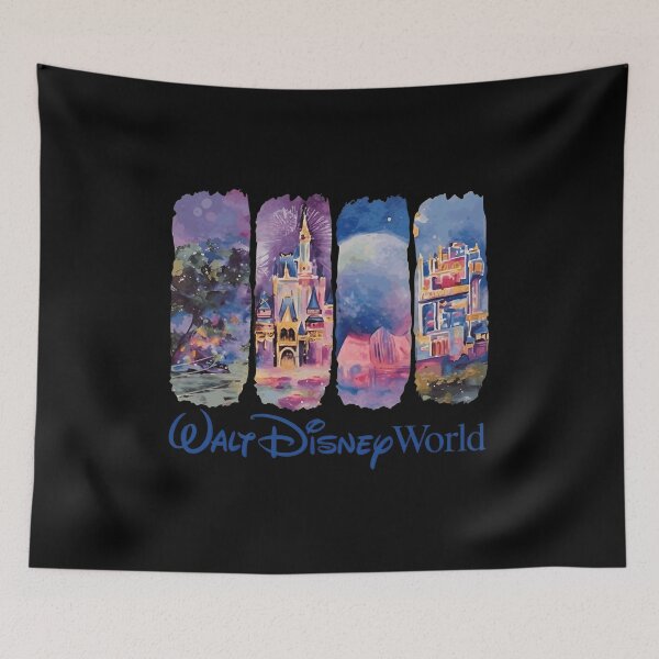 Item preview, Walt Disney World Watercolor Castle Fireworks Moon Art designed and sold by KaylaRob311870.