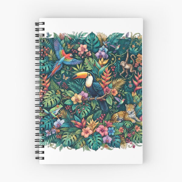 Item preview, Vibrant Tropical Rainforest Ecosystem Wildlife and Exotic Animals Art designed and sold by DrAsmaaMohamed.