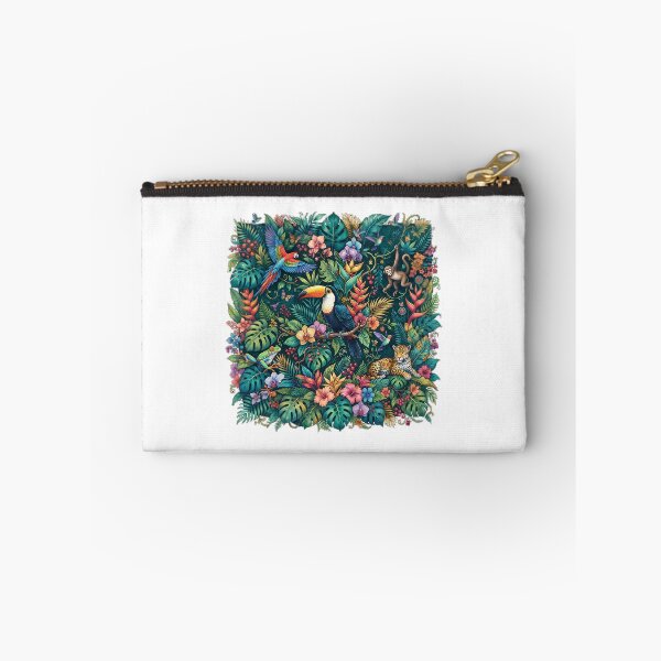 Item preview, Vibrant Tropical Rainforest Ecosystem Wildlife and Exotic Animals Art designed and sold by DrAsmaaMohamed.