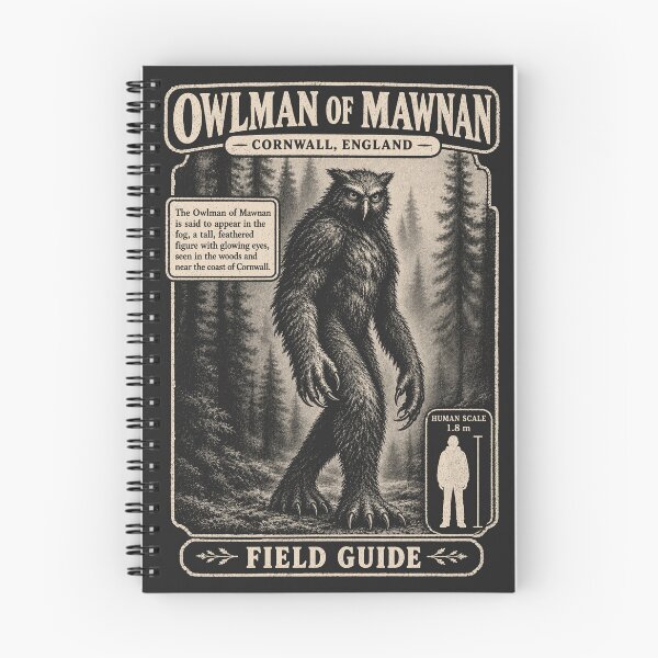 Item preview, Owlman of Mawnan, Cornwall, England [Vintage Field-Guide Illustration] designed and sold by elektronen.