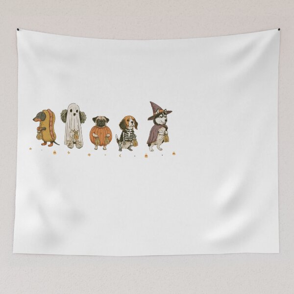 Item preview, Spooky Cute Dogs Halloween Trick or Treat Party designed and sold by NicolasGlowArt.