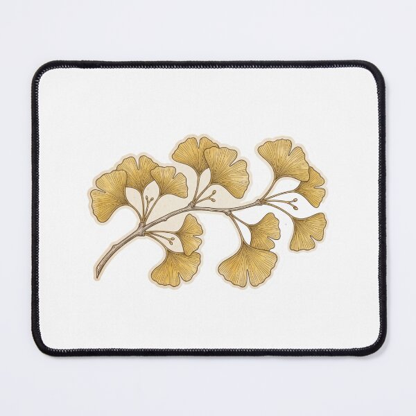 Item preview, Botanical Golden Ginkgo Biloba Branch Illustration designed and sold by Mellow Doodle Co..
