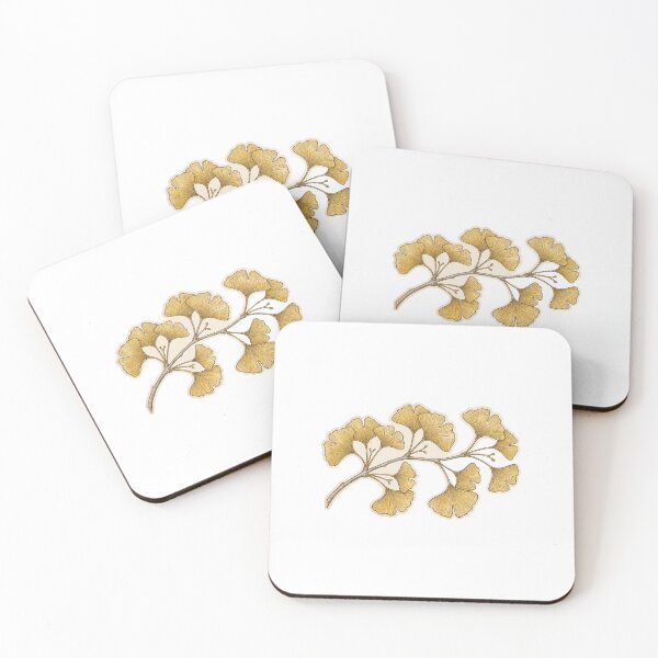 Item preview, Botanical Golden Ginkgo Biloba Branch Illustration designed and sold by Mellow Doodle Co..