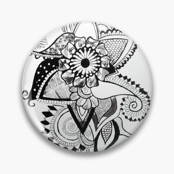 Item preview, Hand-Drawn Mandala Floral Zentangle Art designed and sold by Alaakadry800.