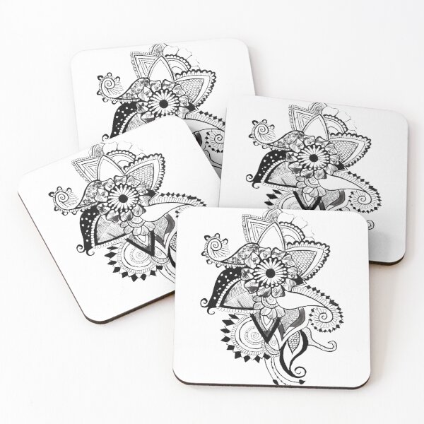 Item preview, Hand-Drawn Mandala Floral Zentangle Art designed and sold by Alaakadry800.