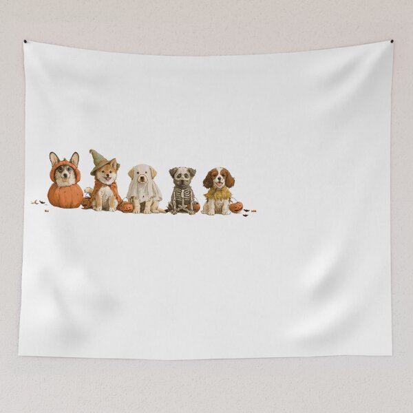 Item preview, Cute Halloween Dogs Puppy Trick or Treat Costumes designed and sold by NicolasGlowArt.