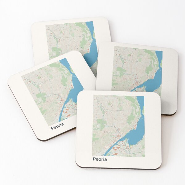 Item preview, Peoria Minimalistic Map Art designed and sold by MapsNerd.