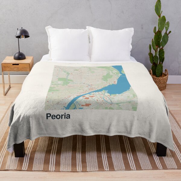Item preview, Peoria Minimalistic Map Art designed and sold by MapsNerd.