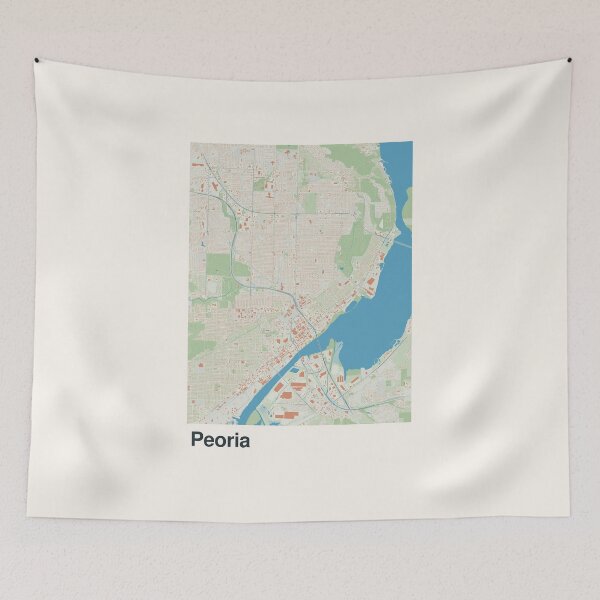 Item preview, Peoria Minimalistic Map Art designed and sold by MapsNerd.
