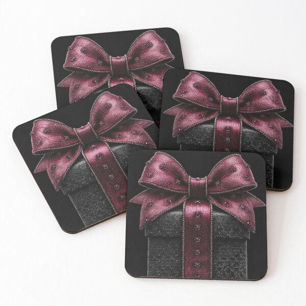 Item preview, Elegant Black Gift Box with Burgundy Ribbon designed and sold by colorful-white.