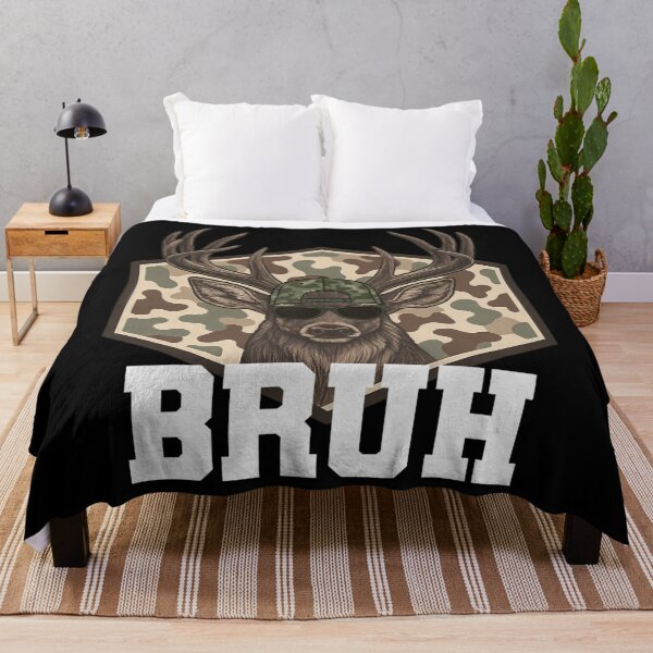 Item preview, Bruh Deer Funny Deer Hunting Camo Hat Youth Teens Kids Slang designed and sold by ALICIAxGONZALEZ.