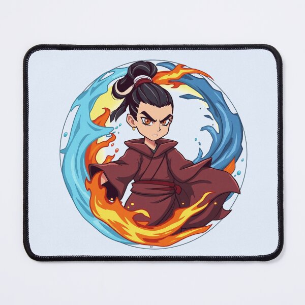 Item preview, Avatar Airbender Fire and Water Element Bender Anime Art designed and sold by Fine-Arts-Lab.