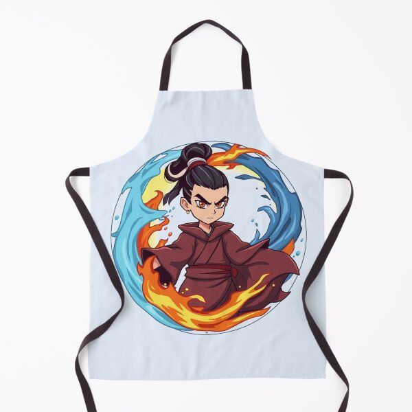 Item preview, Avatar Airbender Fire and Water Element Bender Anime Art designed and sold by Fine-Arts-Lab.