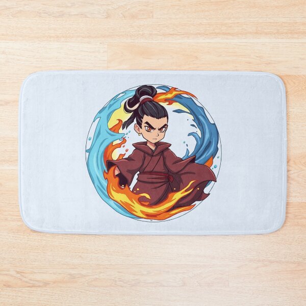 Item preview, Avatar Airbender Fire and Water Element Bender Anime Art designed and sold by Fine-Arts-Lab.