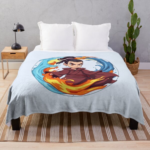 Item preview, Avatar Airbender Fire and Water Element Bender Anime Art designed and sold by Fine-Arts-Lab.