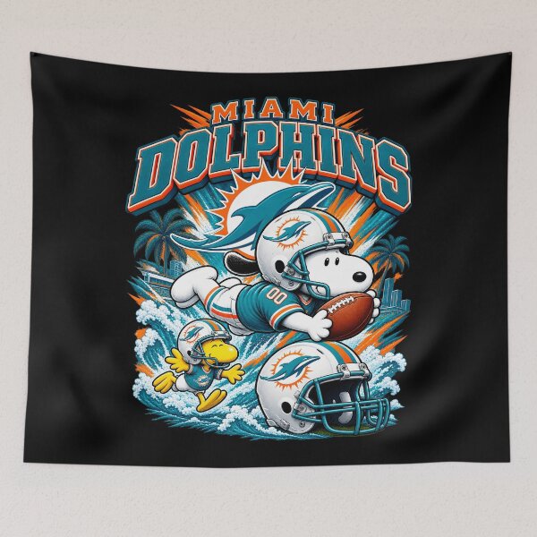 Item preview, Snoopy Miami Dynamic Diving Catch Football Fan designed and sold by CaneufeyCip.