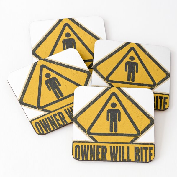 Item preview, Owner Will Bite Vet Clinic Warning Sign designed and sold by BoosterShop.