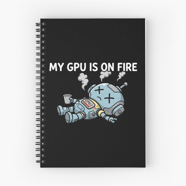 Item preview, My GPU Is On Fire Funny Dead Robot Overheating Illustration designed and sold by Yellowriversss.