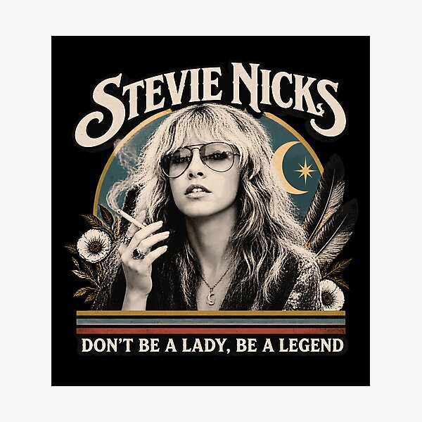 Item preview, Don't Be A Lady Be A Legend Stevie Nicks Retro Illustration designed and sold by bravelifes.