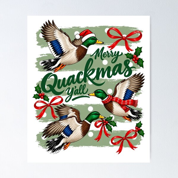 Item preview, Stripes Merry Quackmas designed and sold by milomatchart.