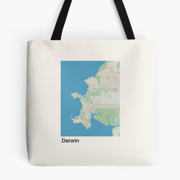 Artikelvorschau, Minimalistische Darwin-Kartenkunst entworfen und verkauft von MapsNerd.