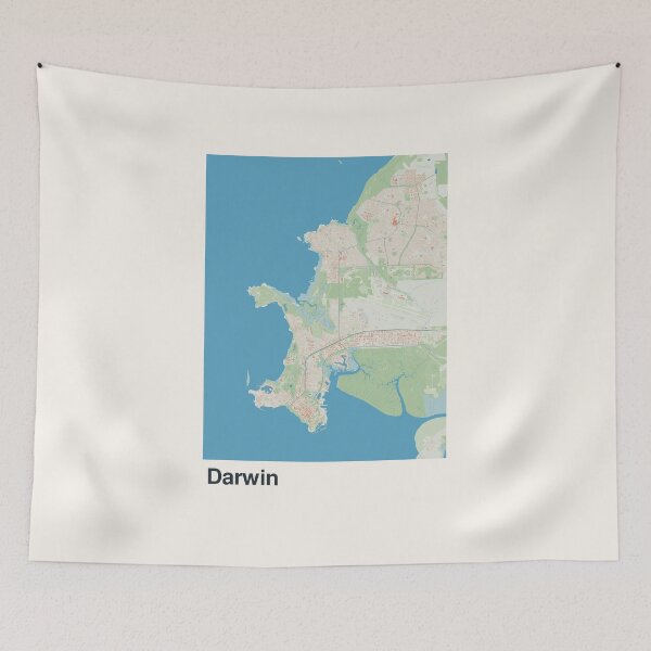 Item preview, Darwin Minimalistic Map Art designed and sold by MapsNerd.