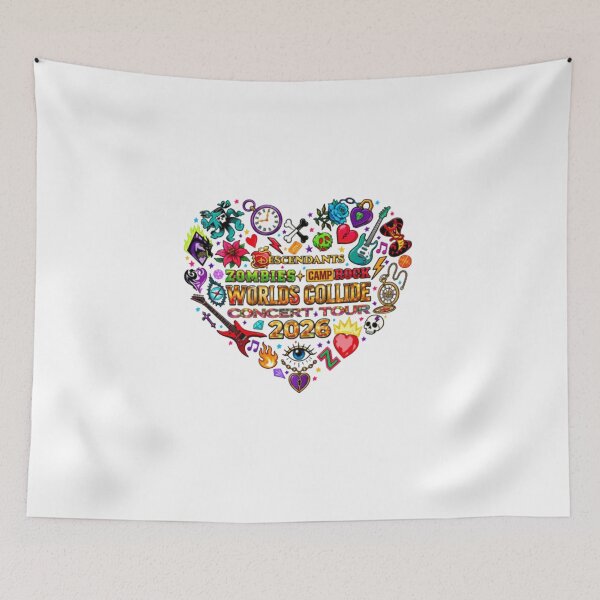 Item preview, Descendants Zombies Camp Rock Worlds Collide Heart Shape Graphic designed and sold by CochraneCo.