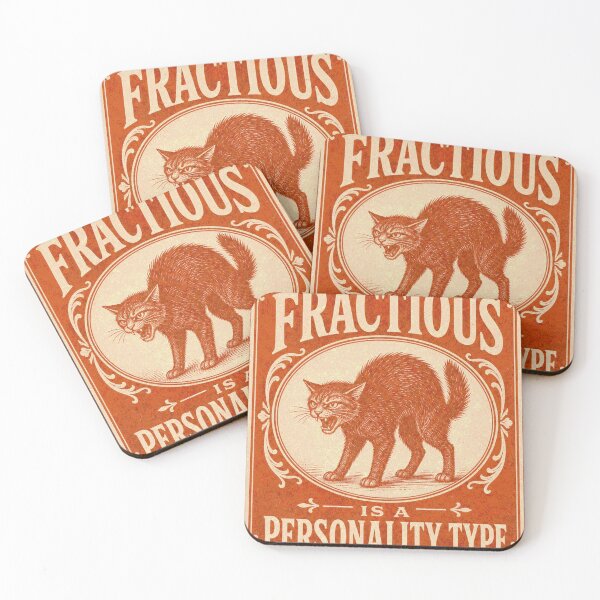 Item preview, Fractious Is A Personality Type Vet Tech Cat designed and sold by BoosterShop.